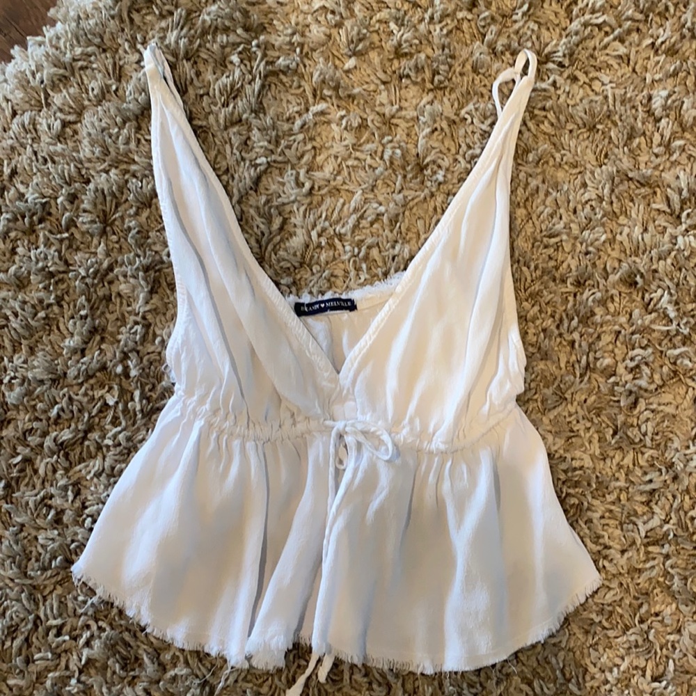Brandy Melville flowy white top